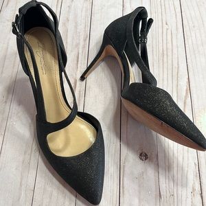 Vince Camuto Imagine Black Sparkle 3.5” Stiletto Heels Size 11M